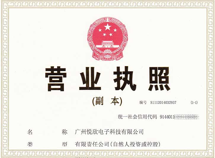 广州东升国际官网电子科技有限公司营业执照